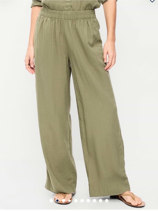 Old Navy Pants - Old Navy Olive Green Wide-Leg Elastic Waist Pants